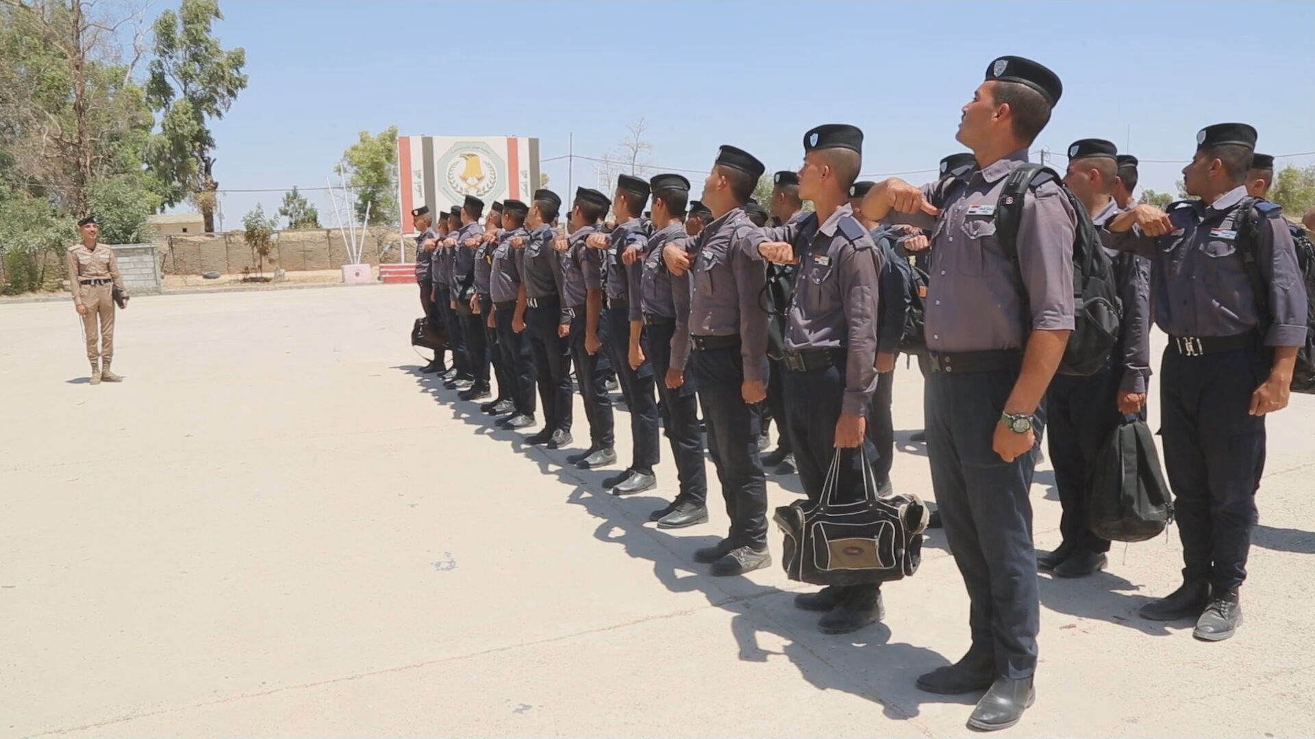 A newly recruited police force group in Kirkuk. (Photo: Kurdistan24)