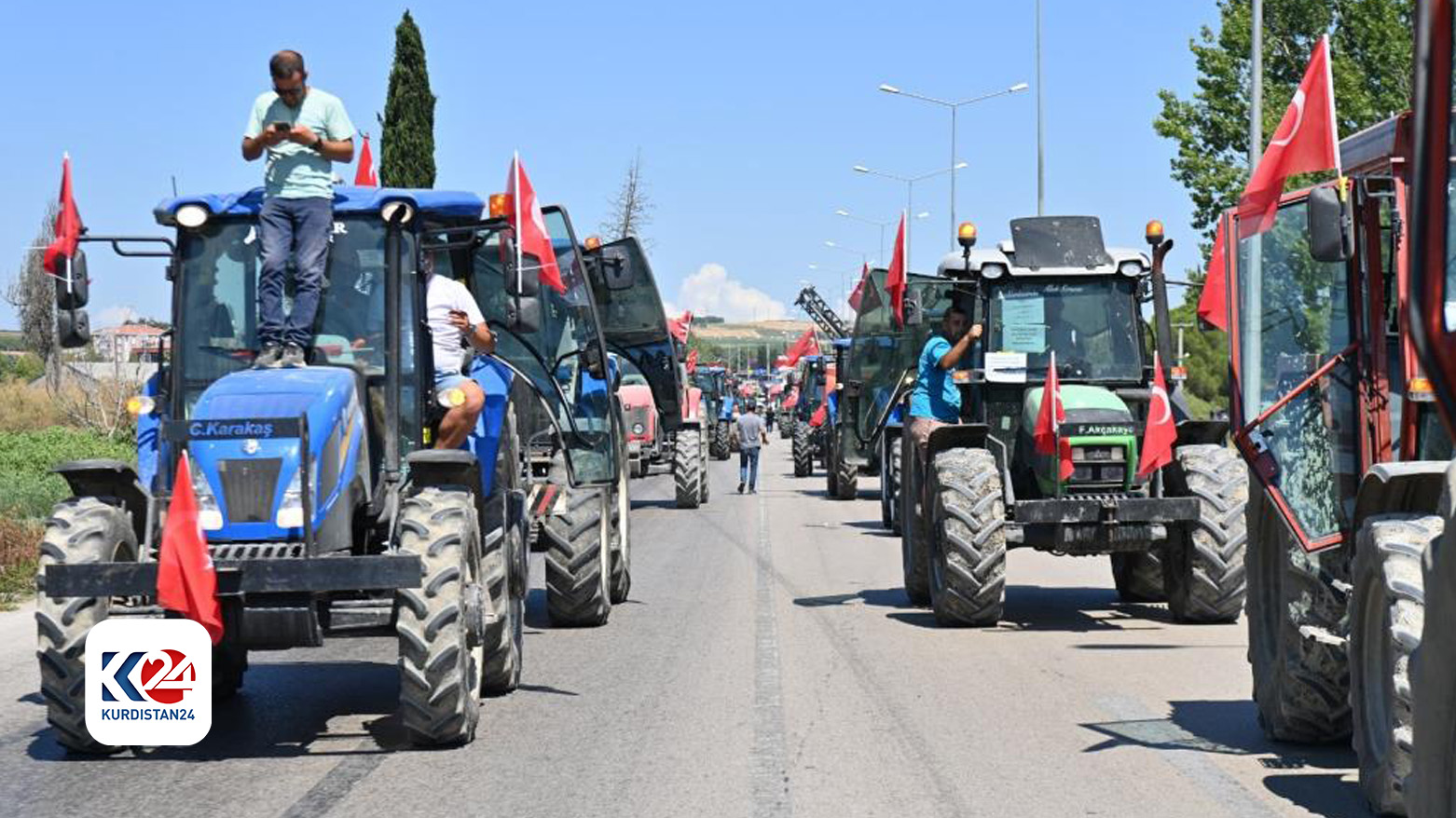 Balıkesir'de çiftçilerin protestosu- FOTO/ İHA