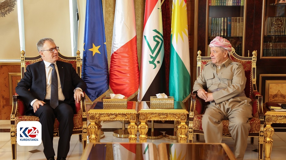 Başkan Mesud Barzani ve İtalya'nın Irak Büyükelçisi Maurizio Griganti