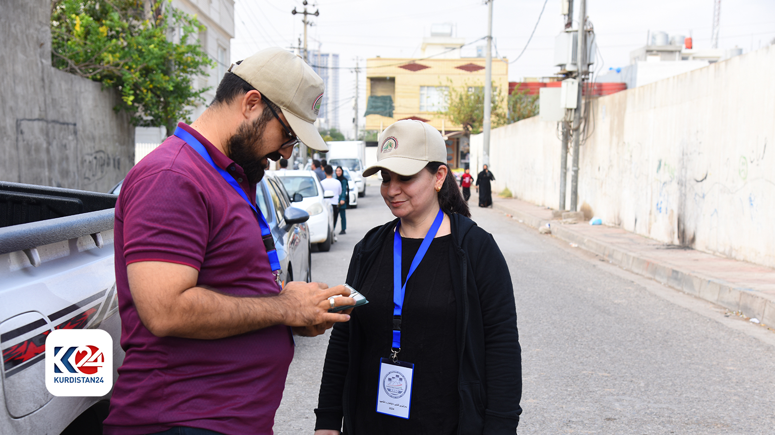 Census-taking process and the staff are shown in this photo. (Photo: Kurdistan24)