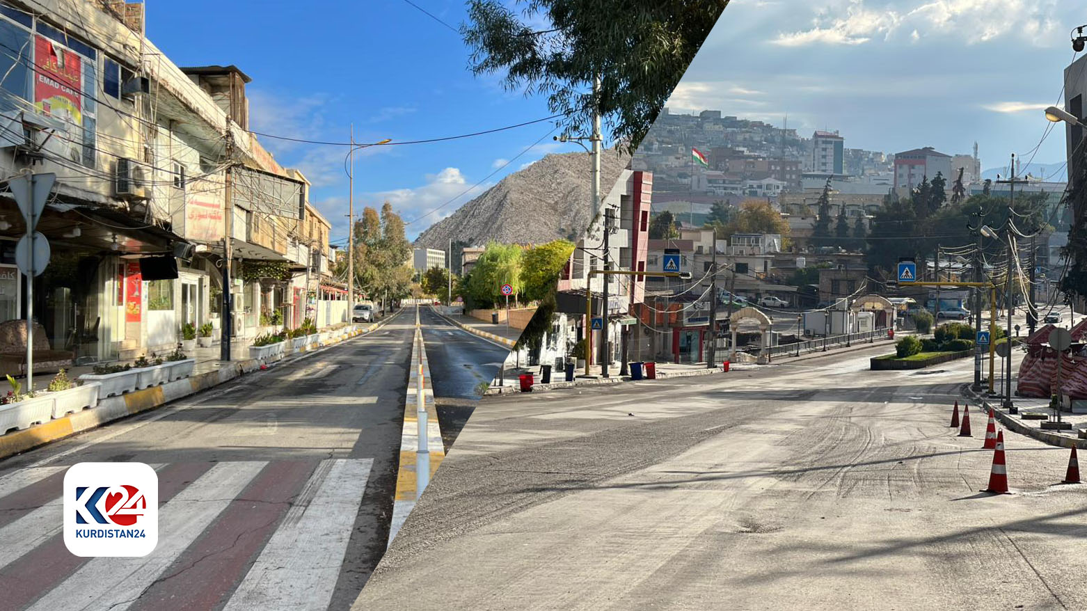 بە ڤیدیۆ؛ 'دهۆکی ڕەنگین' لە کاتی قەدەغەی هاتوچۆ