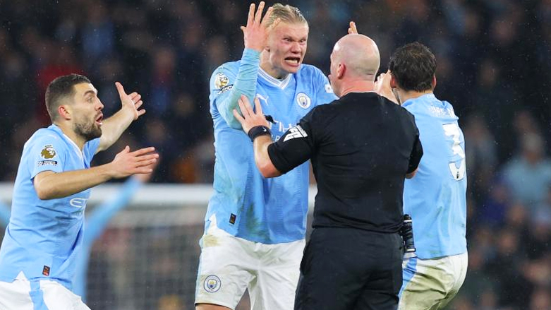 كاردانەوەی یاریزانانی مان سیتی هالاند و كۆڤاسیچ لە دژی ناوبژیوانی یارییەكە