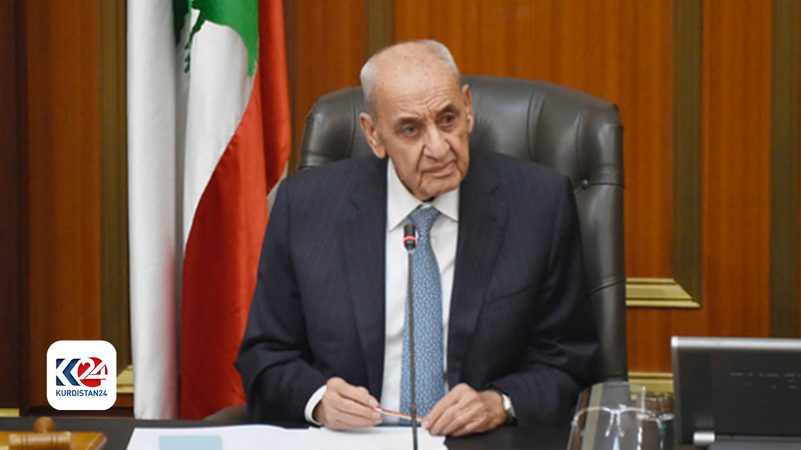 رئيس البرلمان اللبناني يدعو النازحين للعودة بعد وقف النار
