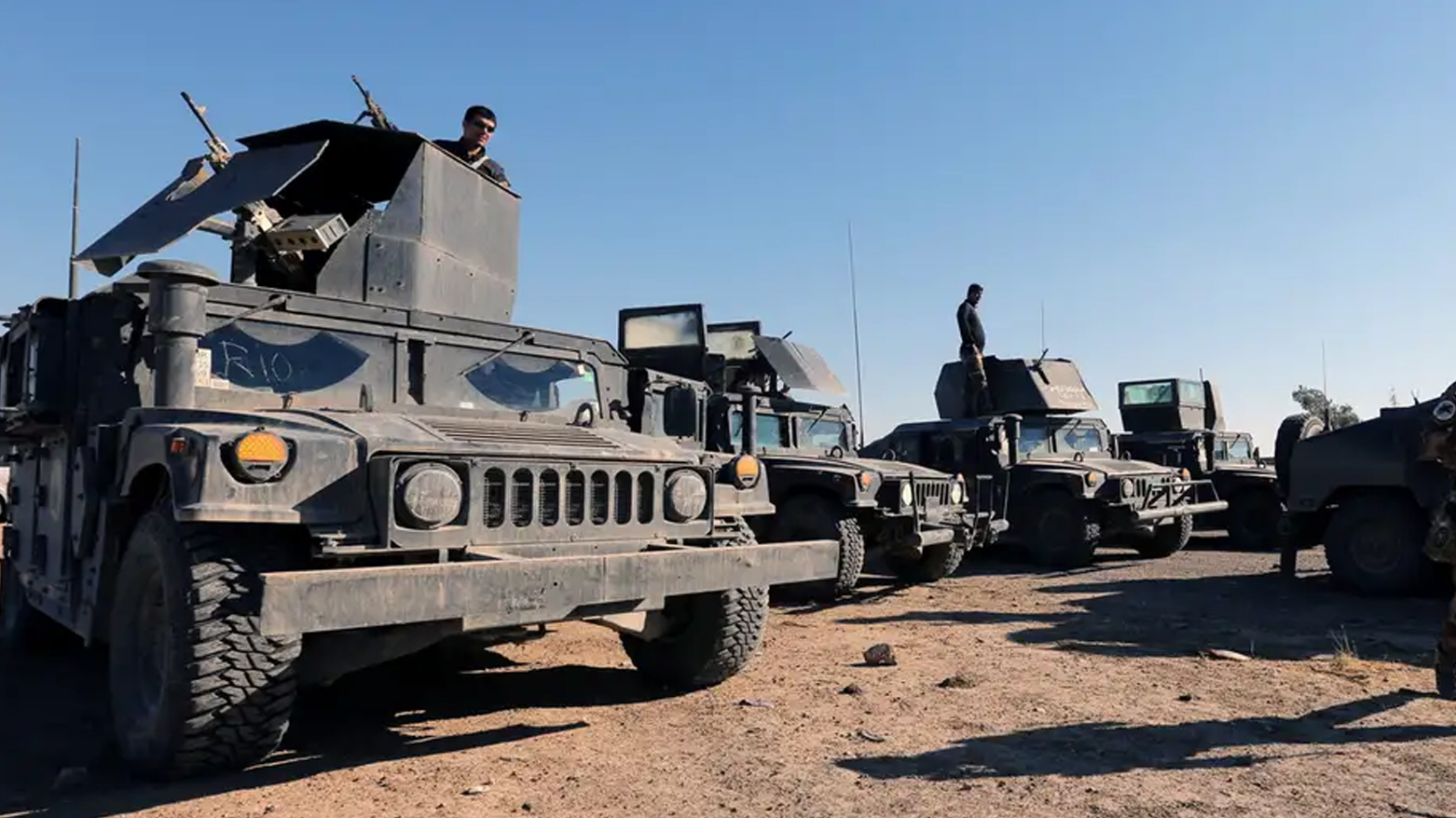 Iraqi army pictured on the Iraqi-Syrian border.</p><p>(Photo: INA)