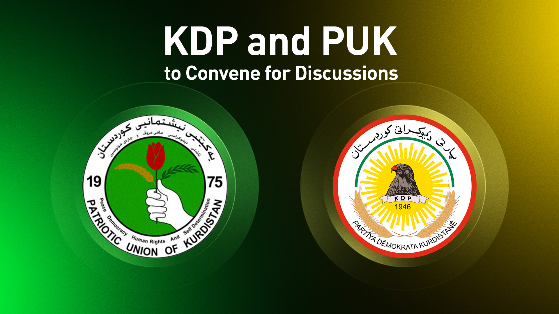 KDP, PUK to convene for discussions on government formation, regional ...