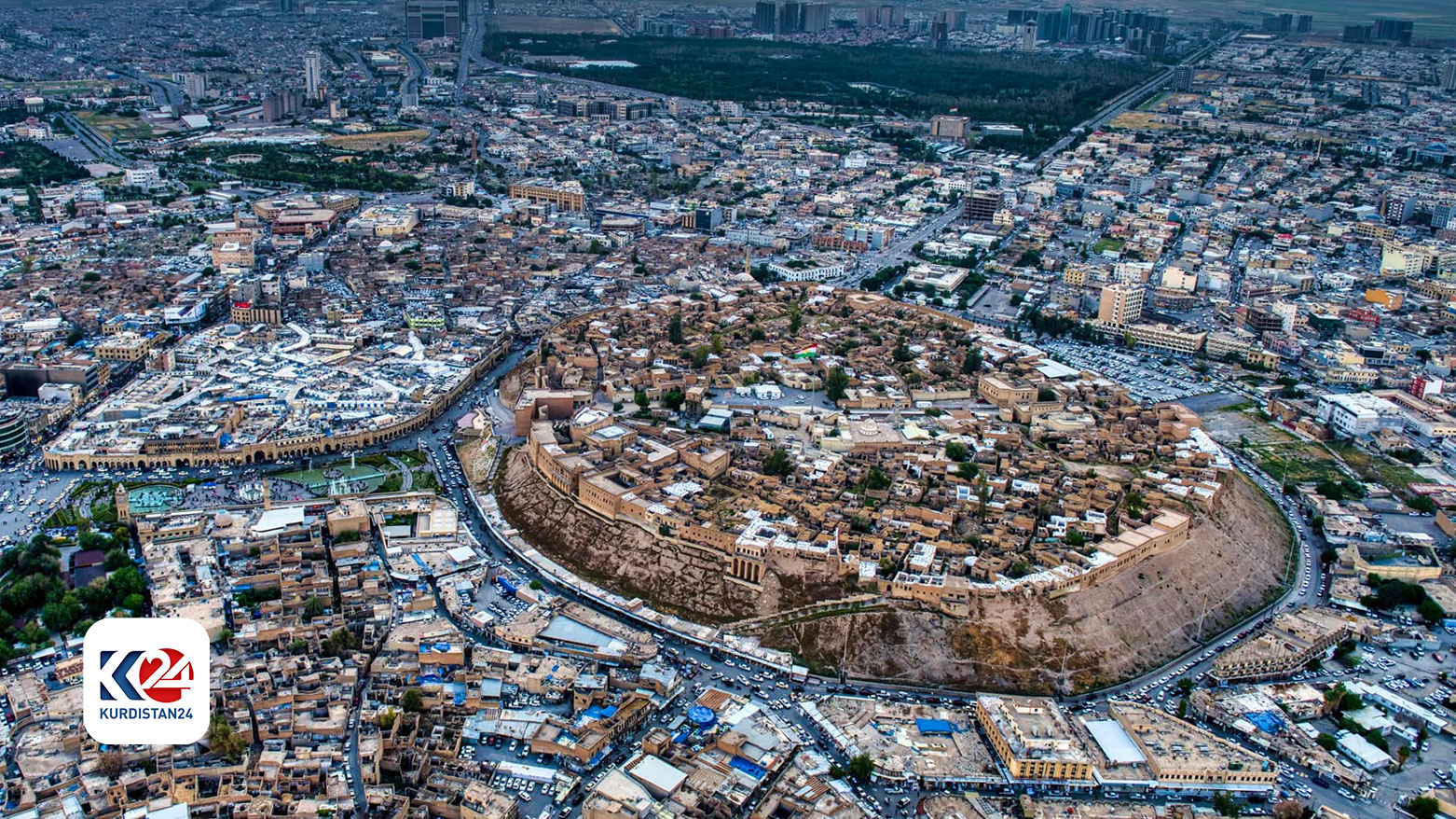An aerial view of Erbil's famed Citadel. (Photo: Kurdistan24)