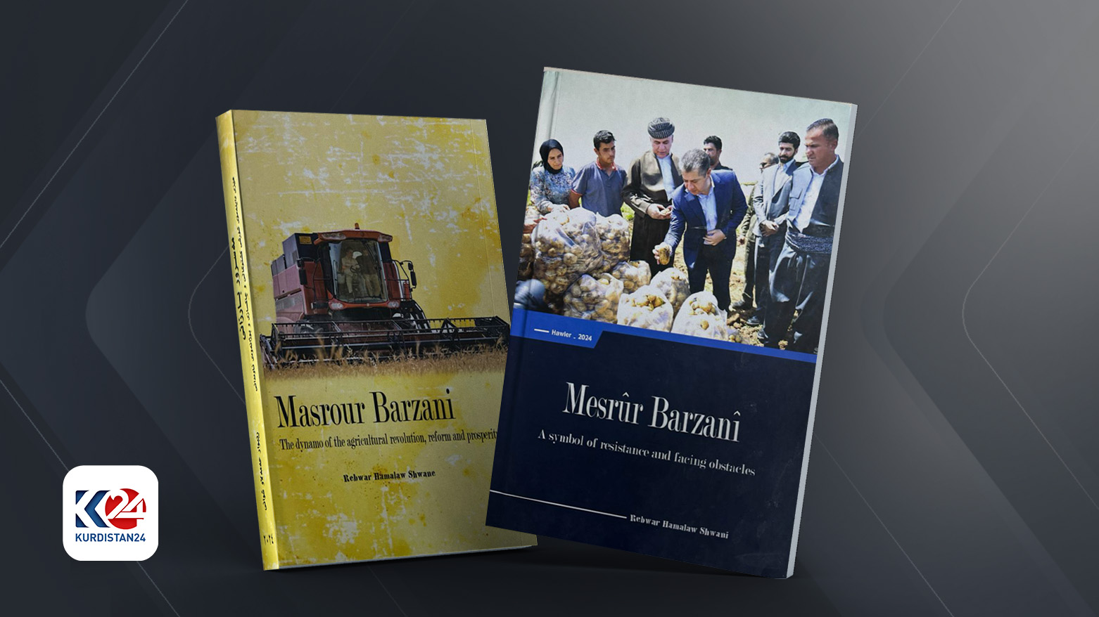 The photo shows the two recently published books. (Photo: Kurdistan24)