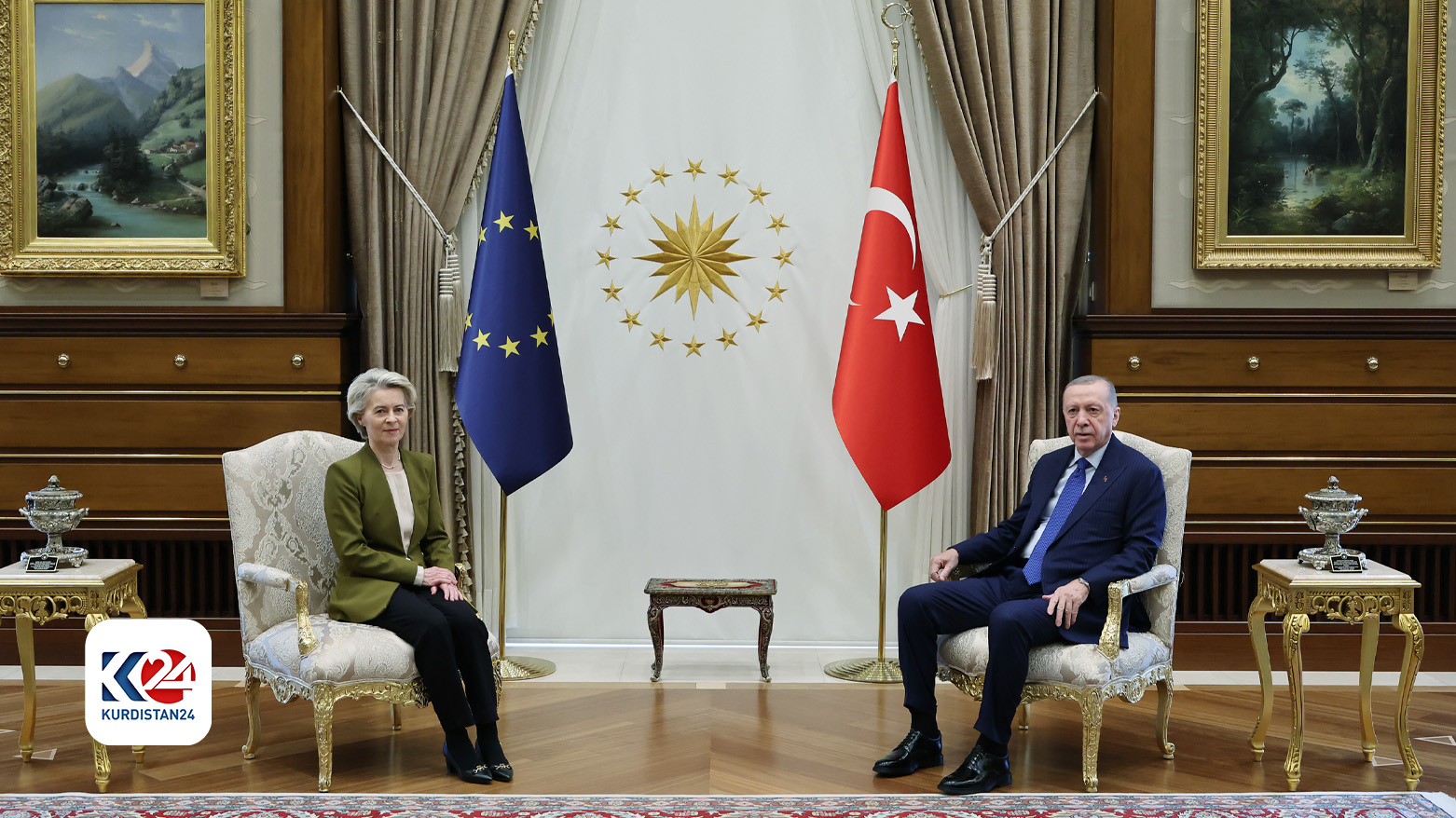 Türkiye Cumhurbaşkanı Erdoğan, AB Komisyonu Başkanı Ursula von der Leyen’i kabul etti