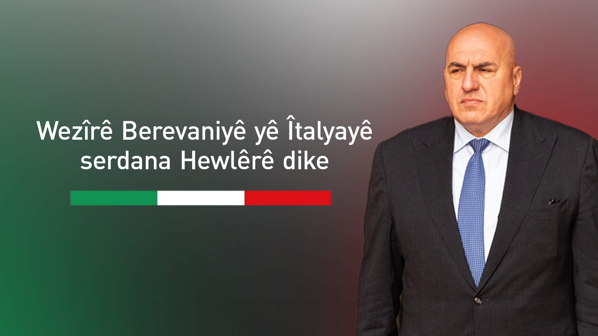 Wezîrê Berevaniyê yê Îtalyayê serdana Hewlêrê dike