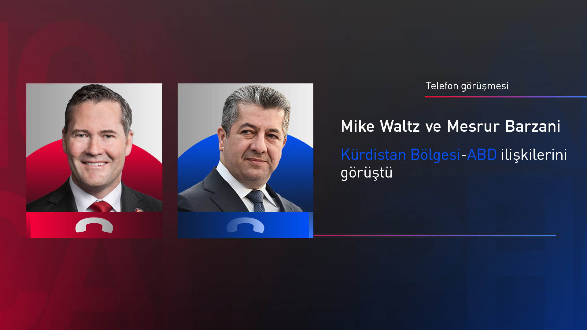 Mike Waltz ve Mesrur Barzani