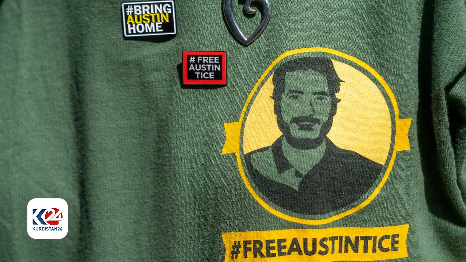 Debra Tice, mother of freelance journalist Austin Tice, speaks to members of the media during an event to unveil a “#BringAustinHome” banner. (Photo: AFP)