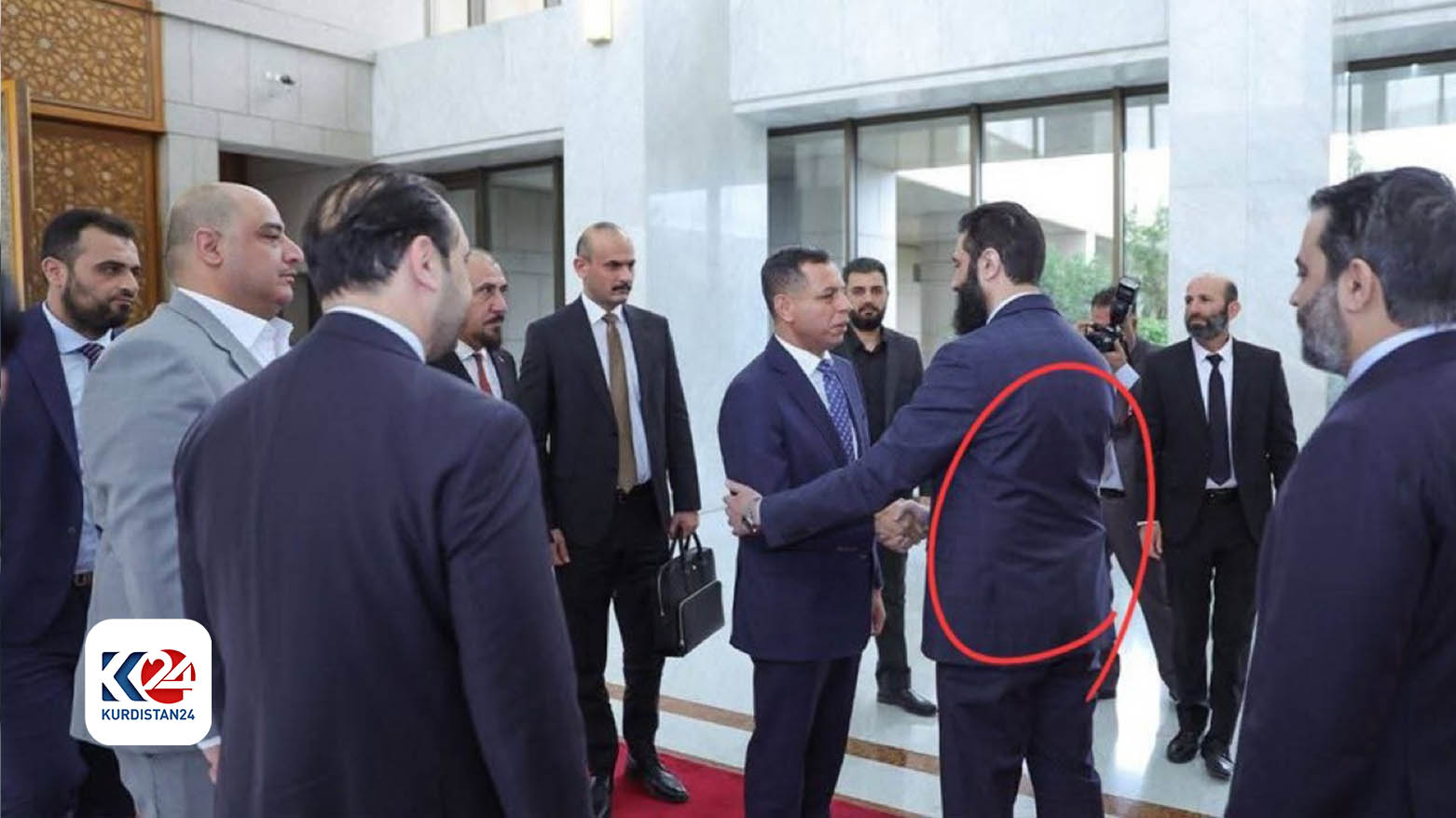جۆلانی لە پێشوازی شاندی عێراق