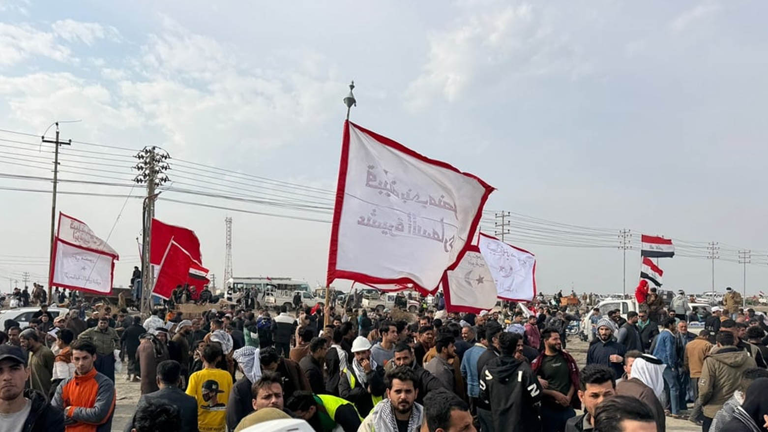 خۆپیشاندانی دانیشتووانی شارۆچکەی سادق لە بەسرە
