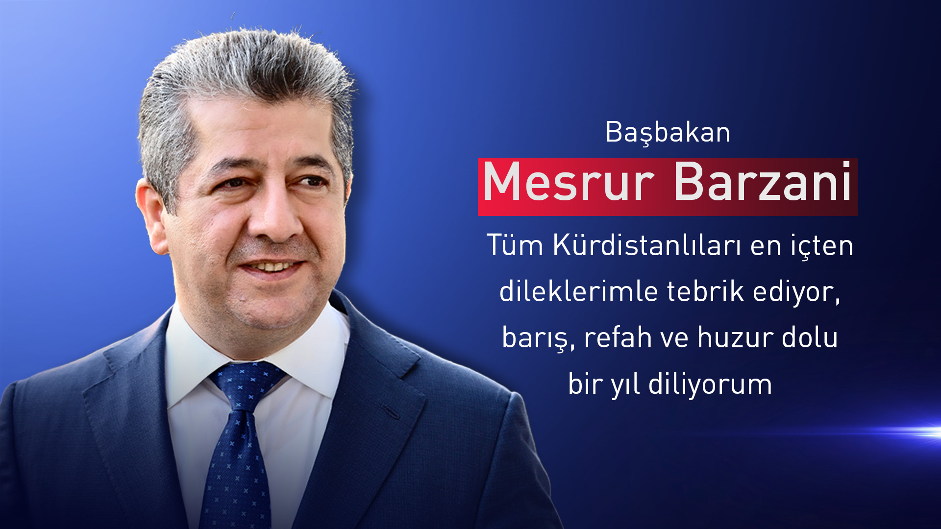 Kürdistan Bölgesi Başbakanı Mesrur Barzani