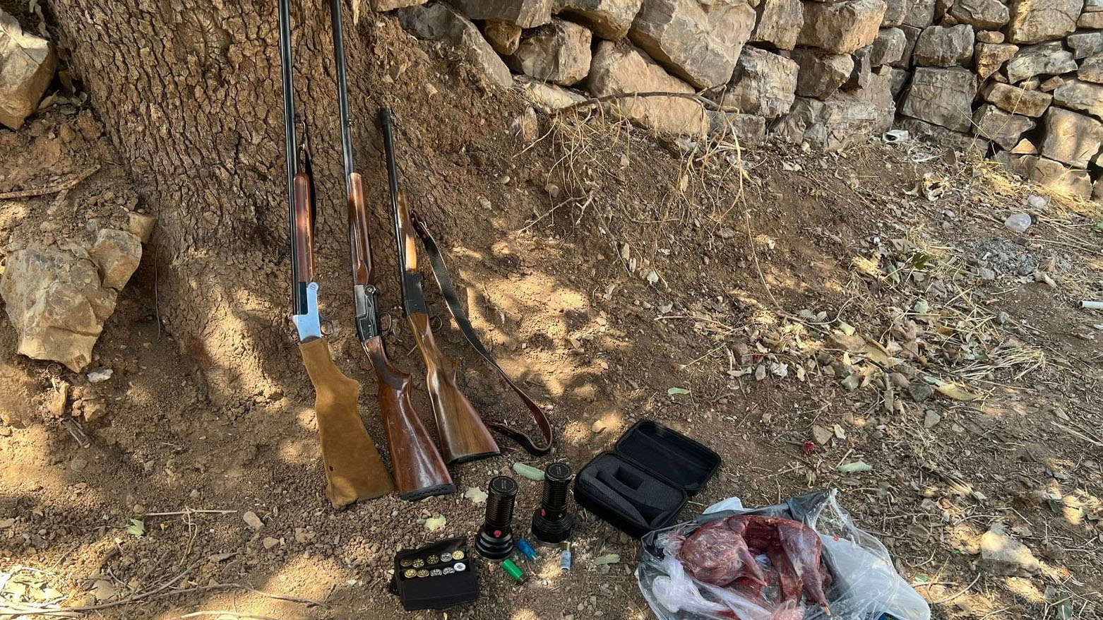 چەکی ژمارەیەک ڕاوچیی دەستگیر کراو