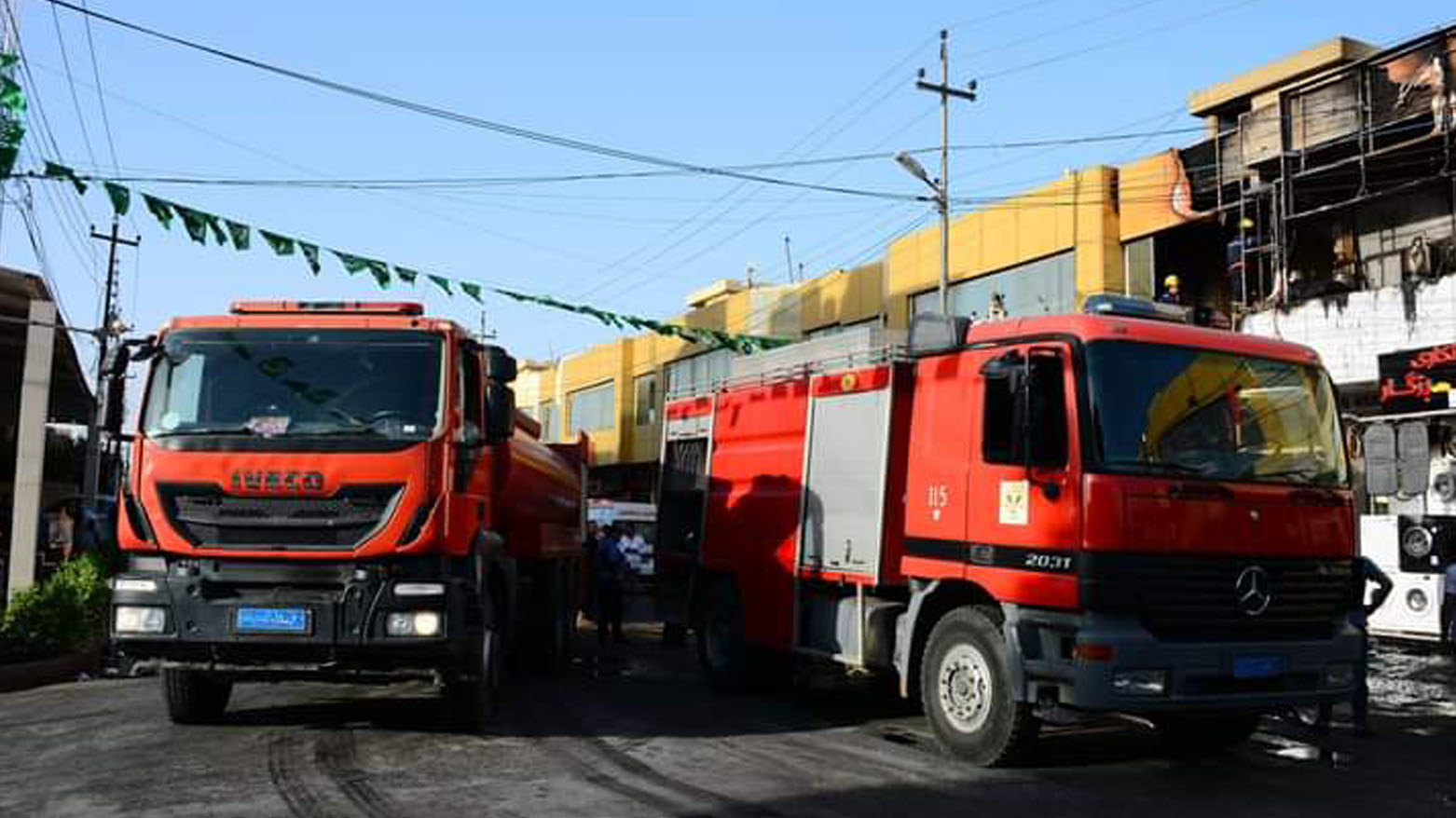 دوو ئۆتۆمبێلی ئاگرکوژێنەوەی بەرگریی شارستانیی هەولێر