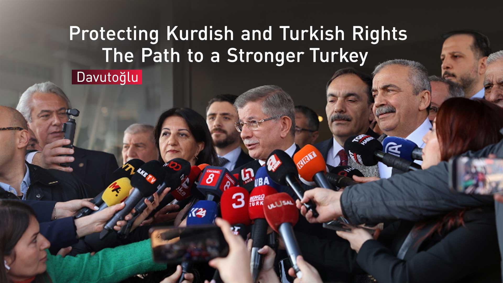 Future Party leader Ahmet Davutoğlu. (Photo: Kurdistan24)