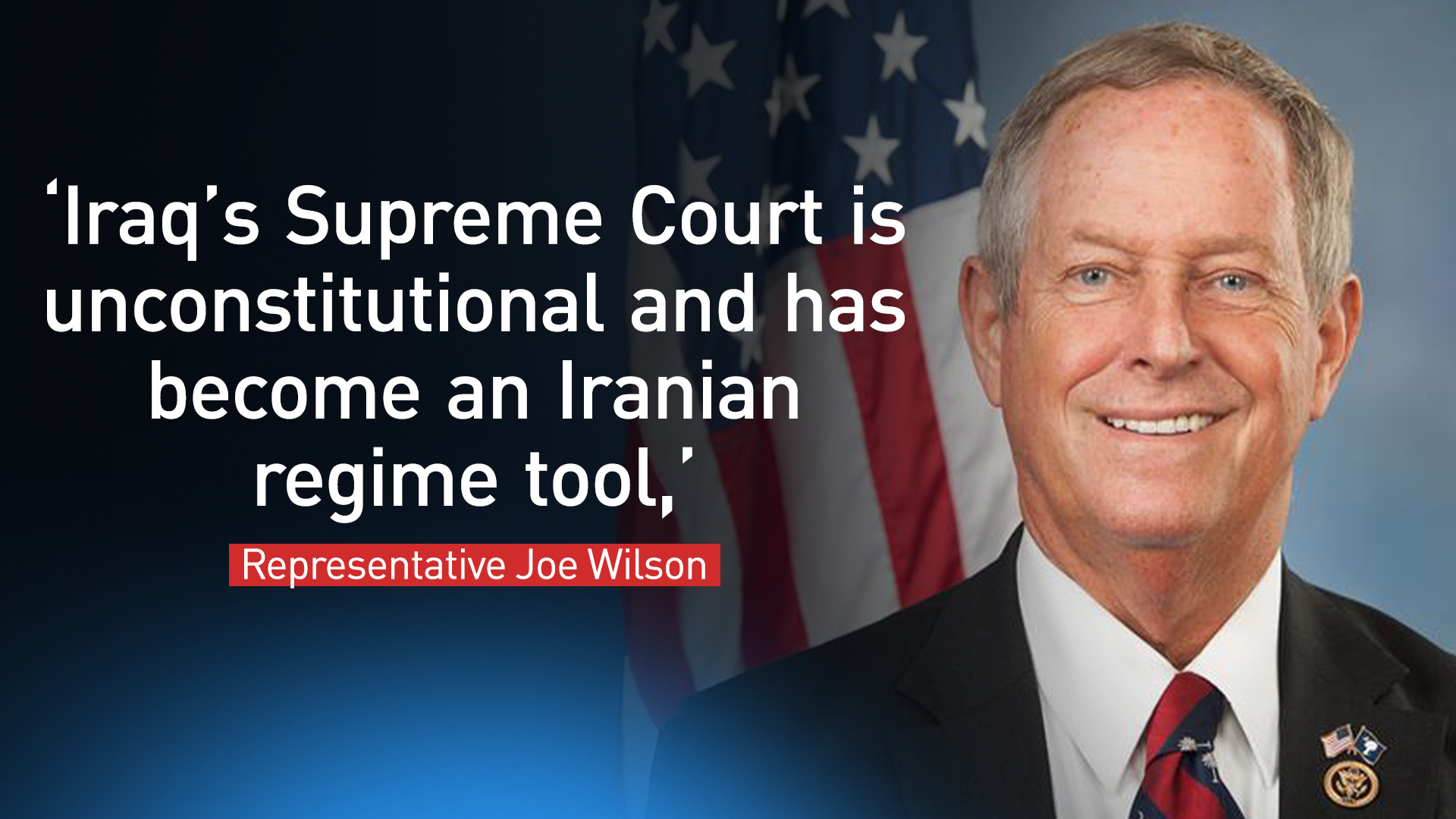 Republican congress member Joe Wilson. (Graphic: Designed by Kurdistan24)