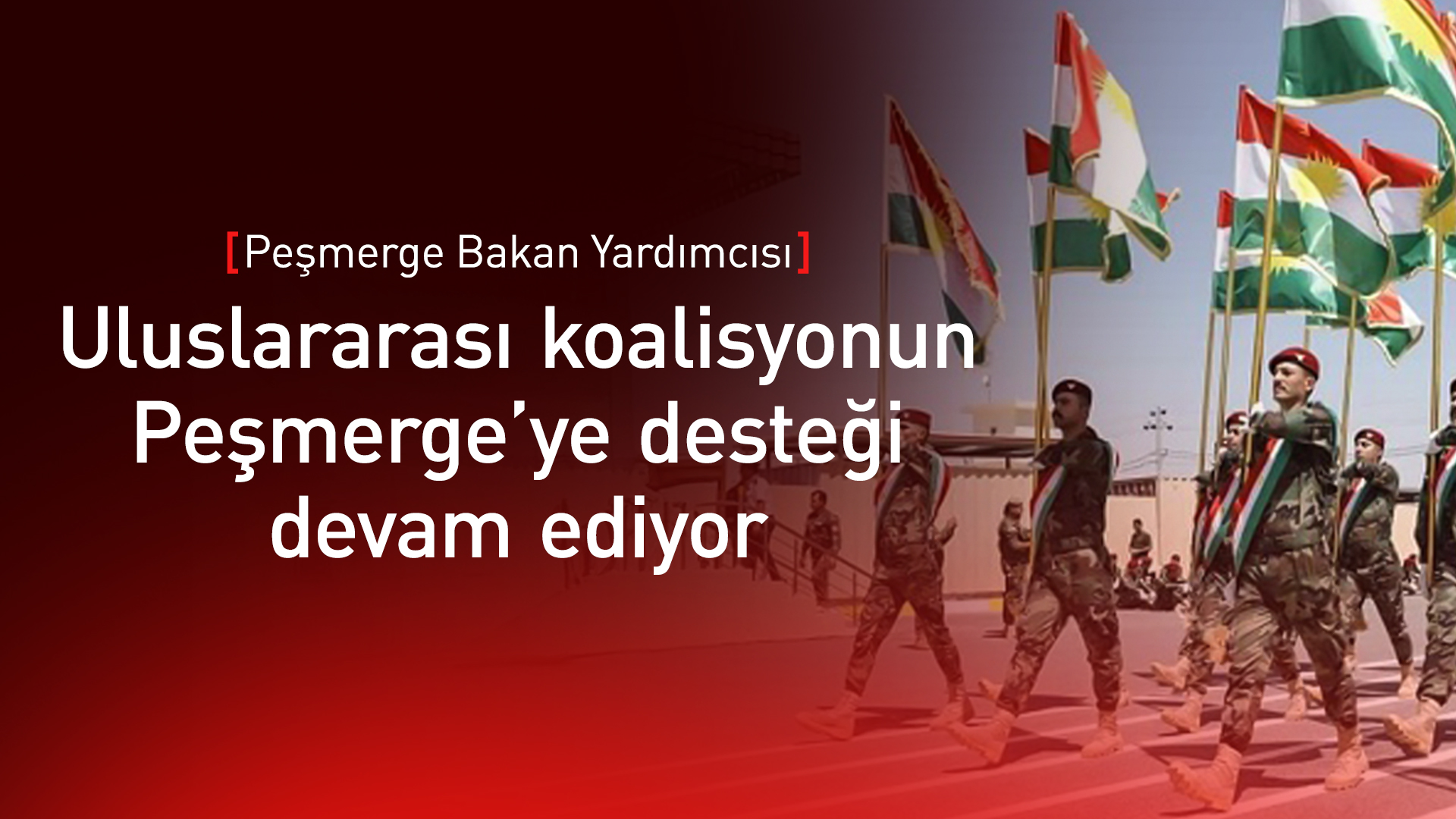 Peşmerge Bakan Yardımcısı: Uluslararası koalisyonun desteği sürüyor