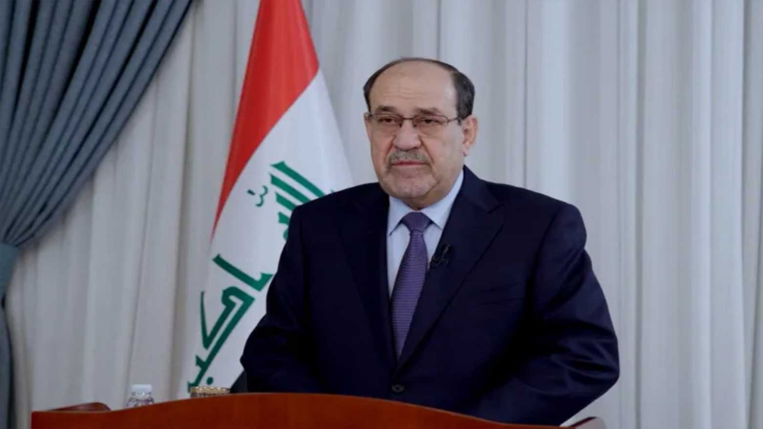 Nouri al-Maliki, leader of the State of Law Coalition, Speaking at the founding conference of the Karbala tribal chiefs and sheikhs, Karbala, Iraq, Feb 1, 2025. (Photo: Ashour Land News)