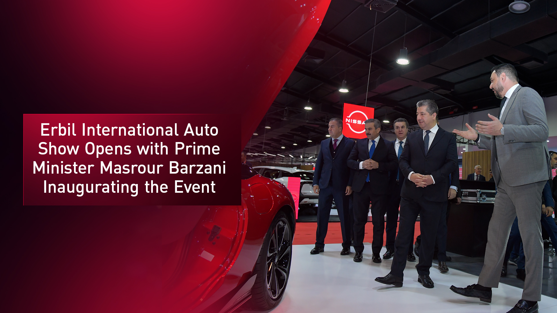 Kurdistan Region PM Masrour Barzani Inaugurating Auto Show event at Erbil International Fair, Erbil, Kurdistan Region, Feb. 20, 2025. (Photo: Kurdistan24)