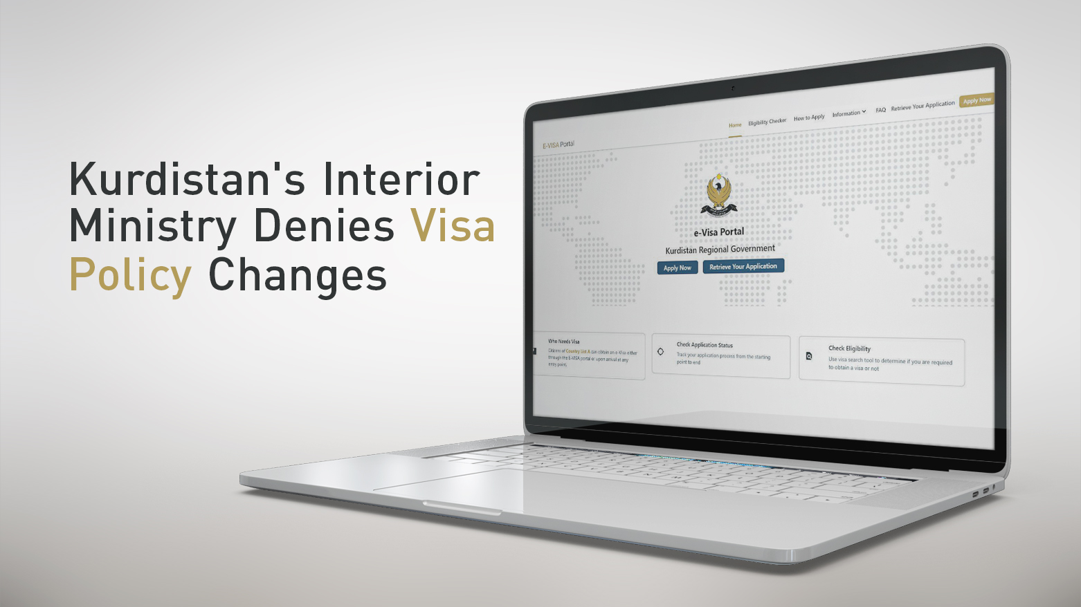 The e-via official website of Kurdistan Region Government (Photo: Screenshot of the Website)