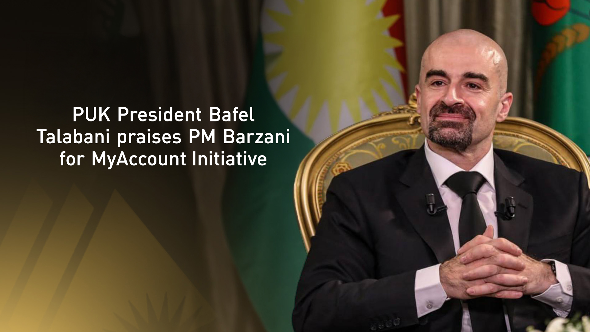 Bafel Talabani, President of the Patriotic Union of Kurdistan (PUK). (Photo: Designed by Kurdistan24)