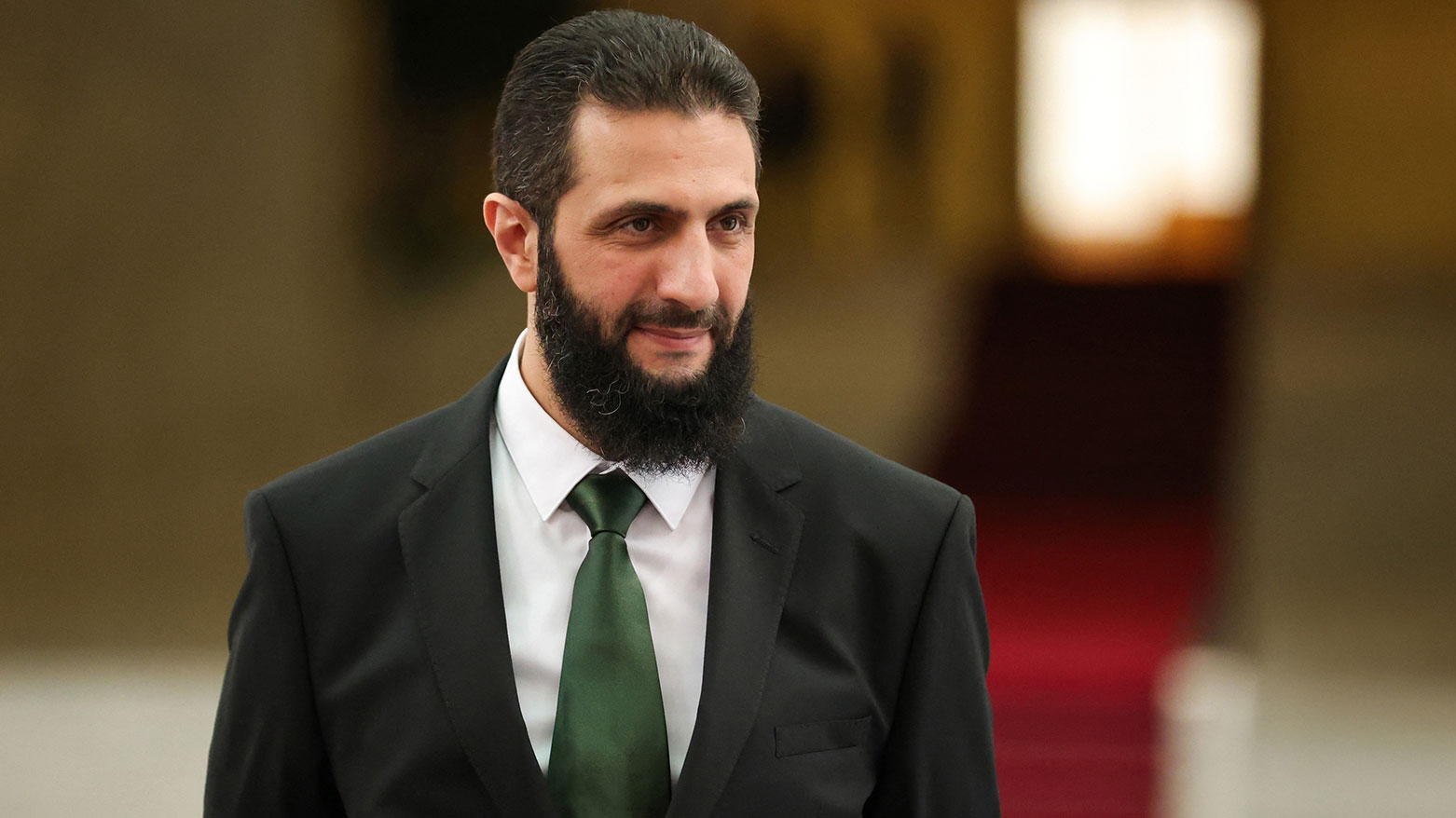 Ahmed al-Sharaa waiting for the arrival of Spain's foreign minister at the presidential palace in Damascus, Syria, Jan. 16, 2025. (Photo: AFP)