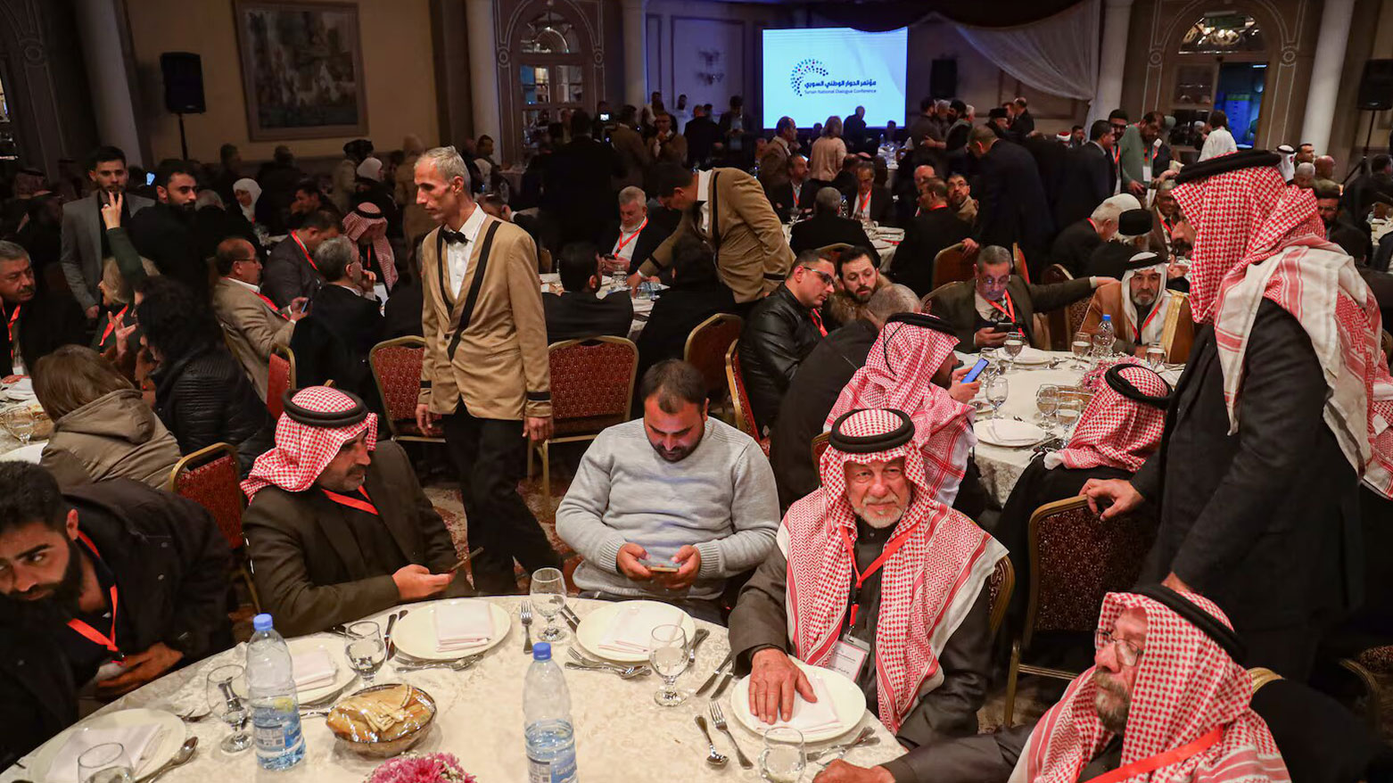 Participants in Syria's national dialogue conference gather at the Dama Rose hotel in Damascus, Syria, Feb. 24, 2025. (Photo: AP)