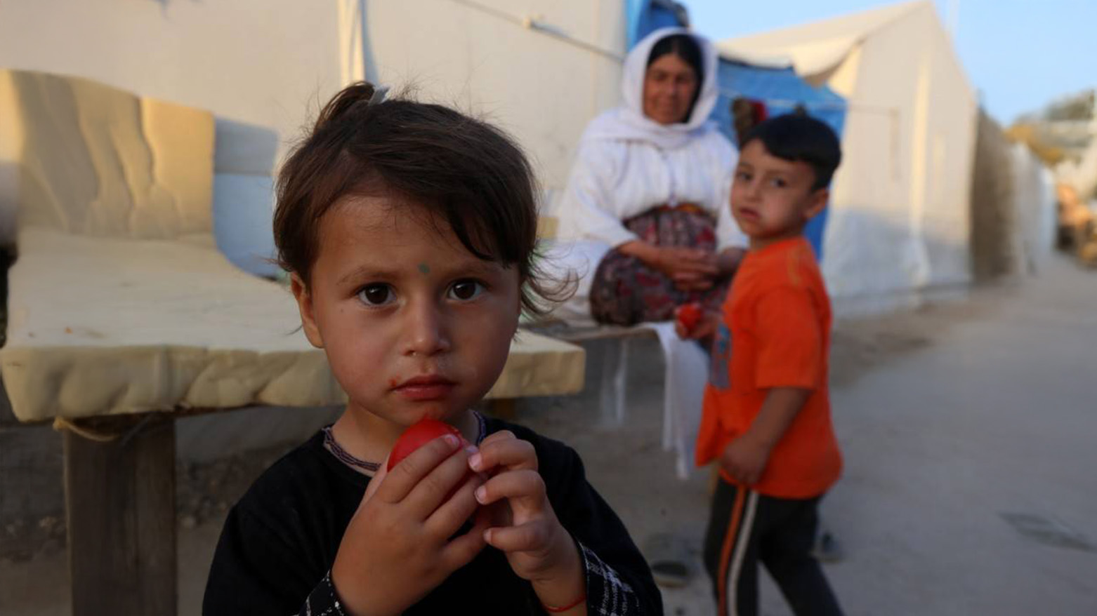 Displaced Yazidis are seen at a camp for internally displaced persons (IDP) in the Sharya area some 15 kilometres from Dohuk on May 20, 2015. (Photo: AFP)