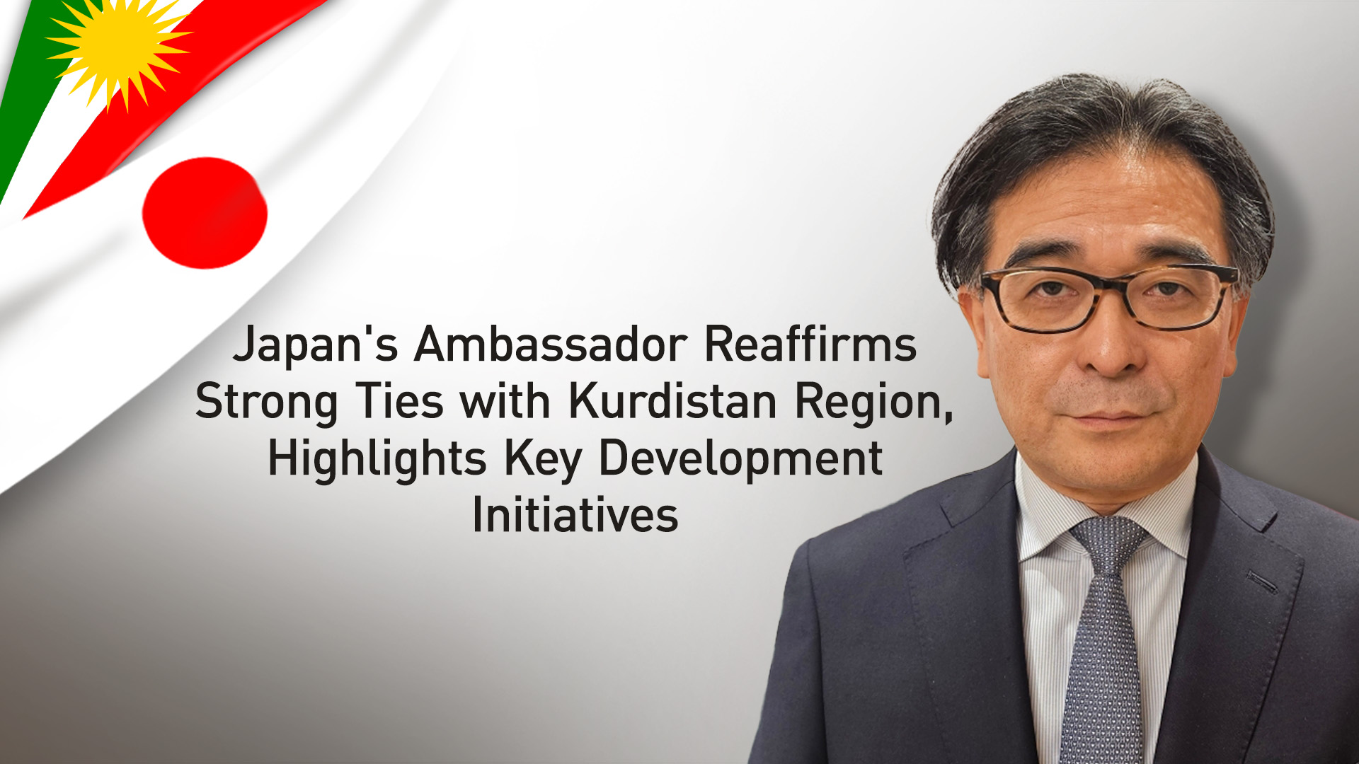 Akira Endo, the Ambassador of Japan to Iraq. (Photo: Hand out by Japan's Embassy to Kurdistan24)