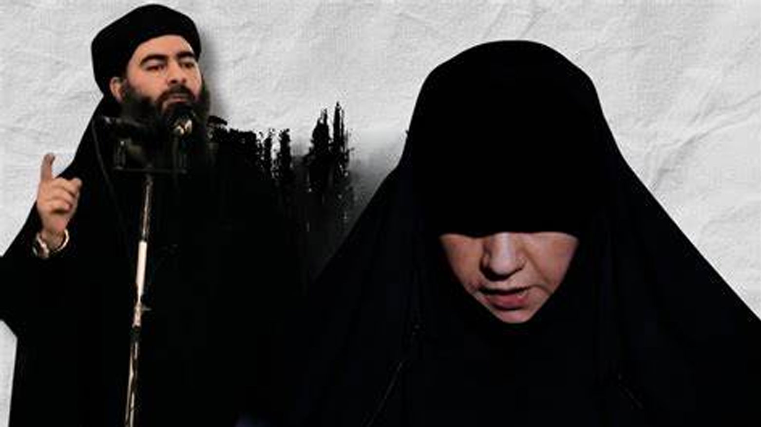 former ISIS leader Abu Bakr al-Baghdadi and his wife Asema Mohammed.(Photo: Al Arabiya TV)