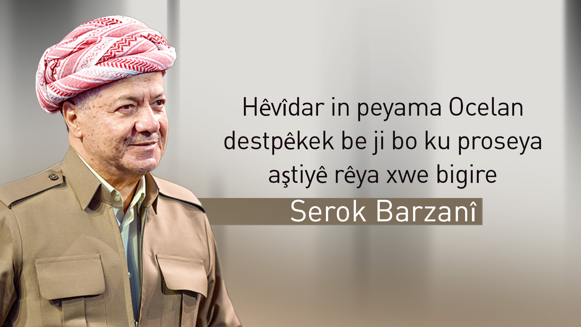 Serok Barzanî: Em bi hemû karînekê piştevaniya poseya aştiyê dikin