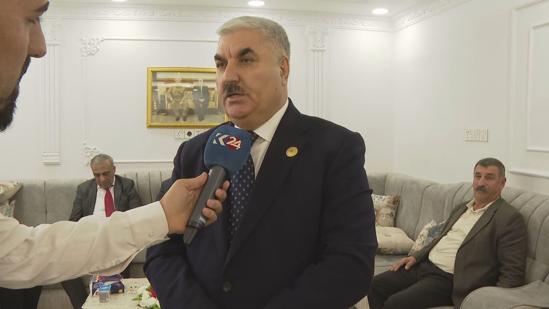 Iraqi MP Mahma Khalil, being interviewed by Kurdistan24, Mar. 1, 2025. (Photo: Kurdistan24)