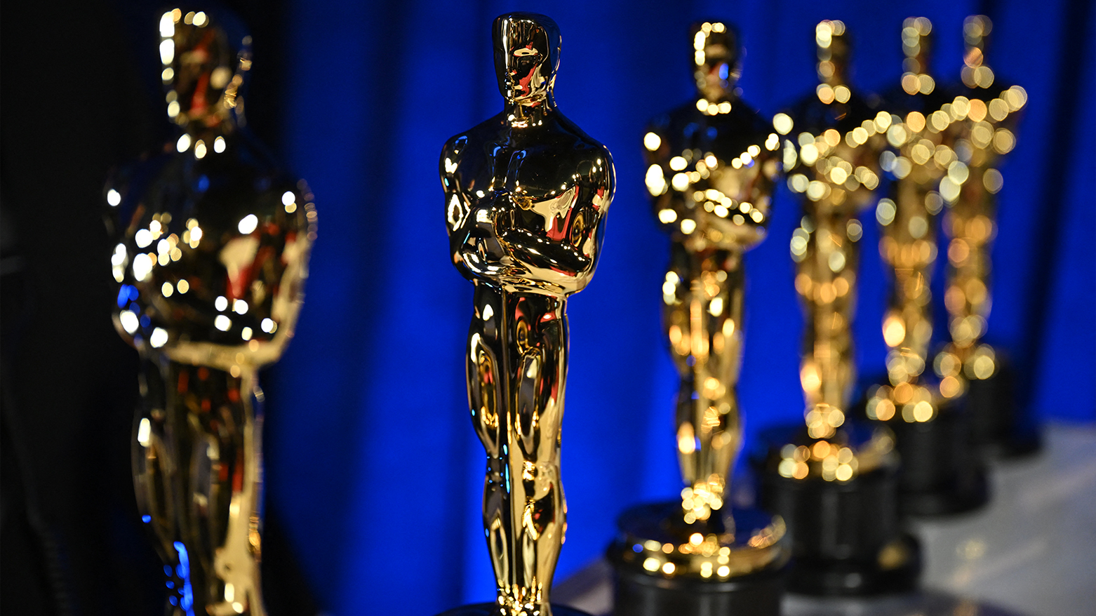 Oscars on a table backstage during the 97th Annual Academy Awards at the Dolby Theatre in Hollywood, California on March 2, 2025. (Photo: AFP)