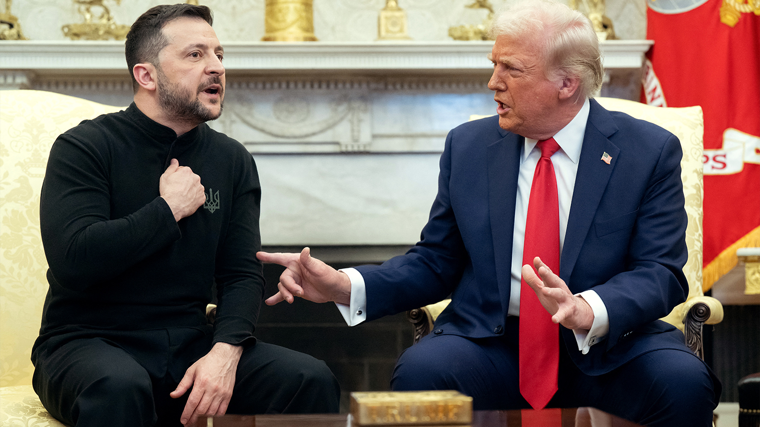US President Donald Trump & Ukraine's President Volodymyr Zelensky meet in the Oval Office of the White House in Washington, DC, Feb. 28, 2025. (Photo: AFP)