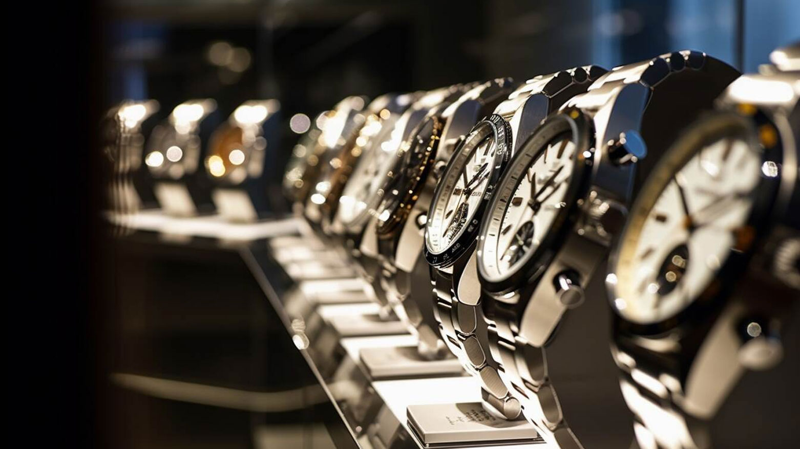 ساعات فاخرة معروض للبيع في أحد متاجر سويسرا (رويترز)