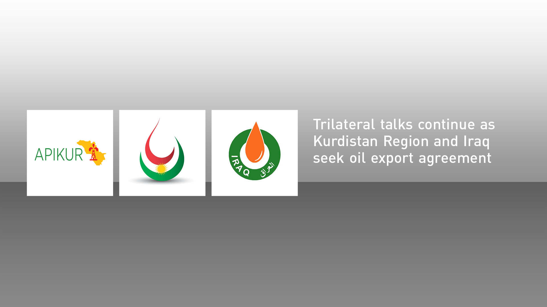 Logos of APIKUR (left), KRG Ministry of Natural Resources (middle), and Iraqi Oil Ministry. (Photo: Designed by Kurdistan24)