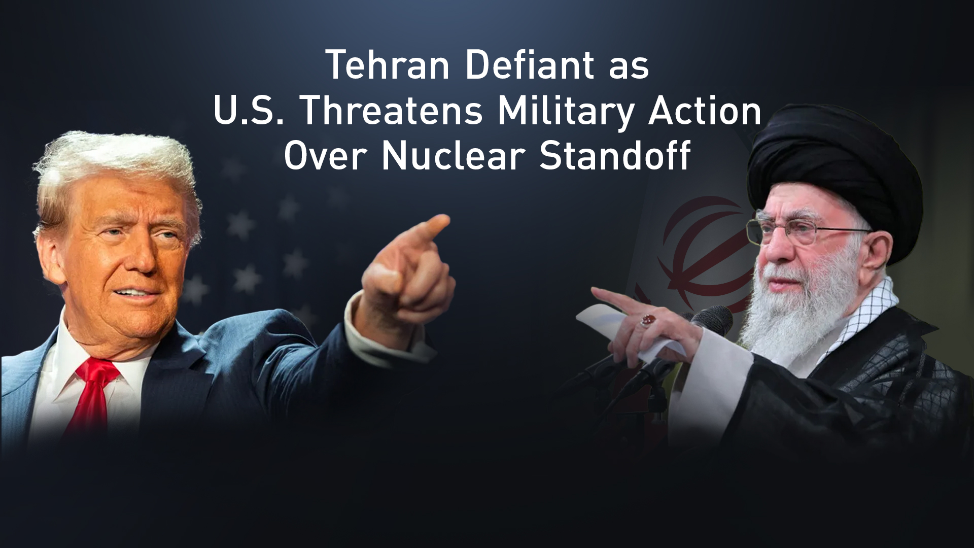 Iran’s Supreme Leader Ayatollah Seyyed Ali Khamenei, (R), and US President Donald Trump, (L). (Graphics: Designed by Kurdistan24)