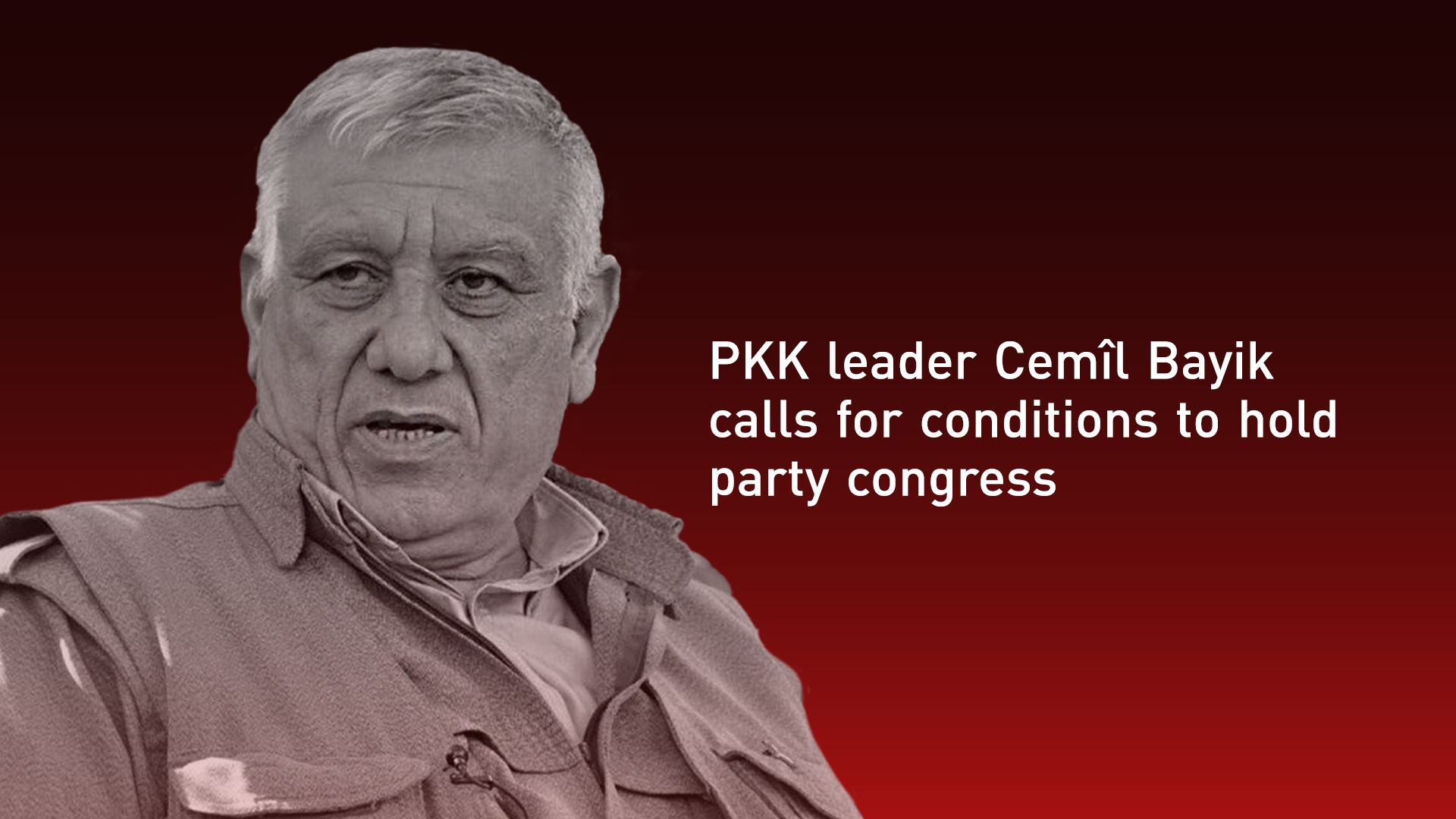 Cemîl Bayik, Vice-Chairman of the Kurdistan Communities Union (KCK) Executive Council. (Photo: Designed by Kurdistan24)
