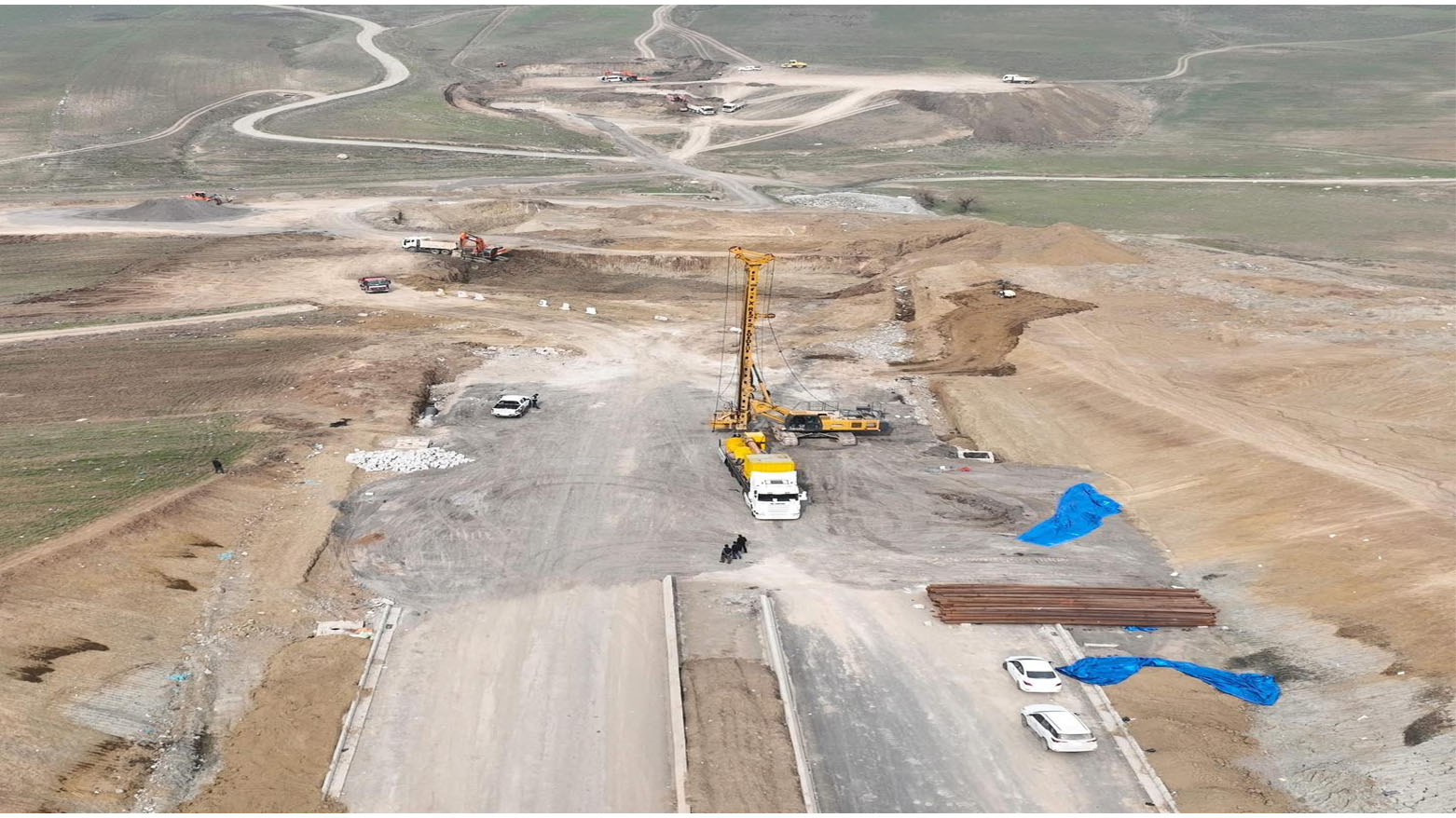 40-meter road in Erbil’s Soran independent administration under construction. (Photo: Kurdistan24)