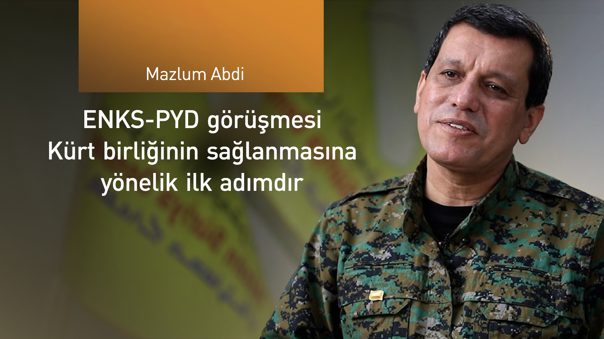 Suriye Demokratik Güçleri (SDG) Genel Komutanı Mazlum Abdi