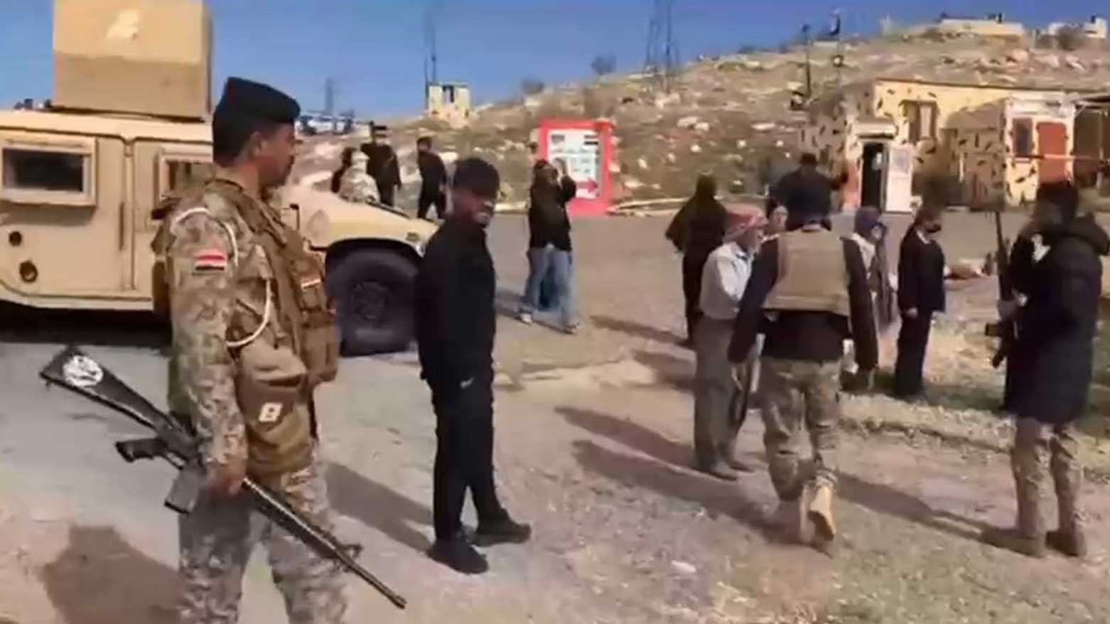 Screenshot from a video: Iraqi Army soldiers and Federal Police respond to attacks by YBS and PKK militants in Sinjar, Nineveh Province, Iraq, March 18, 2025. (Photo: Kurdistan24)