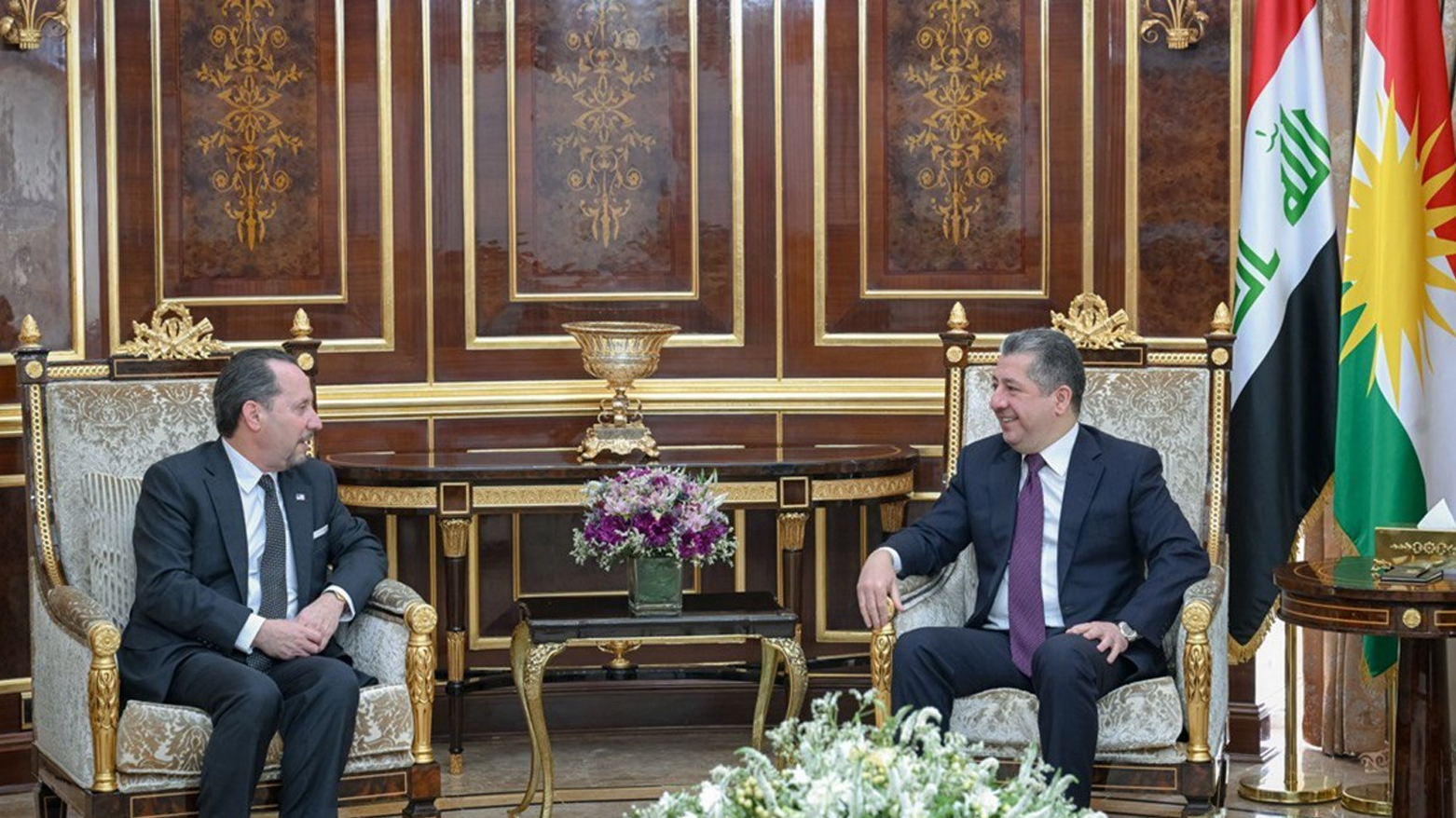 Kürdistan Bölgesi Başbakanı Mesrur Barzani ve ABD’nin Irak Büyükelçiliği Maslahatgüzarı Daniel Rubinstein