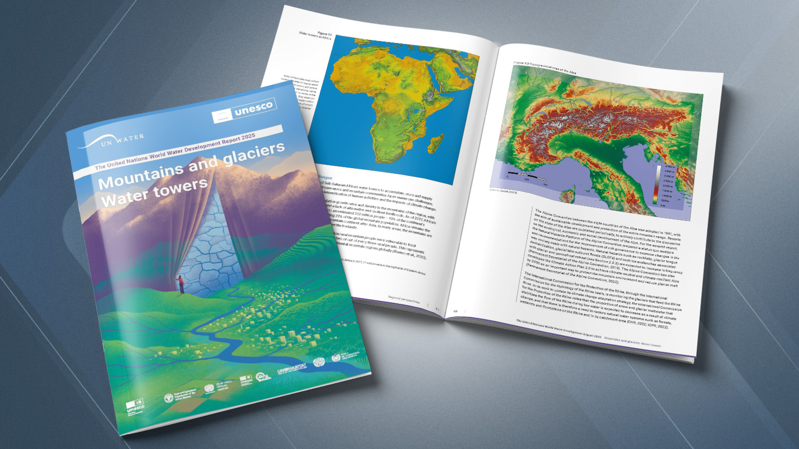 The cover of the UN's World Water Development Report 2025. (Graphics by Kurdistan24)