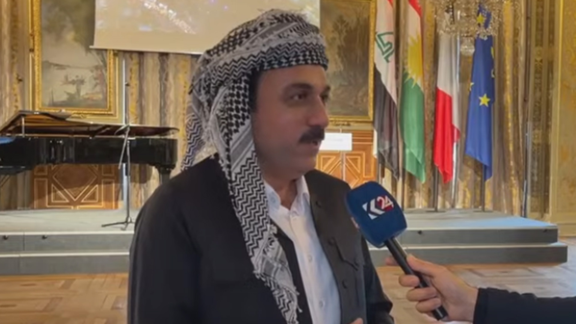 the Governor of Erbil, Omed Khoshnaw, speaking to Kurdistan24, March 27, 2025. (Photo: Kurdistan24)