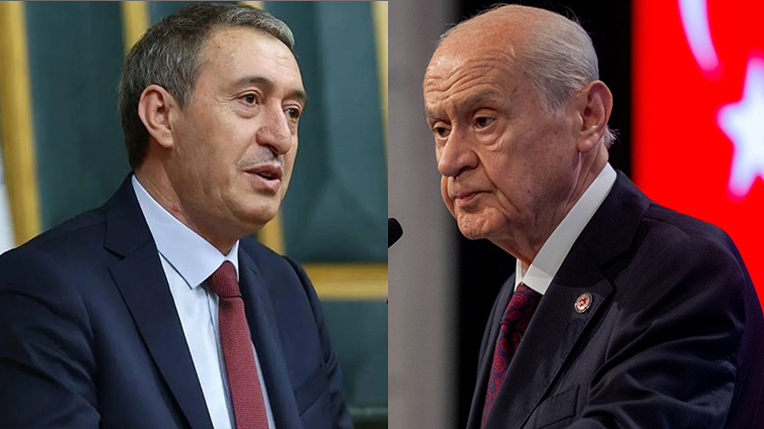 DEM Parti Eş Genel Başkanı Tuncer Bakırhan ve MHP Genel Başkanı Devlet Bahçeli