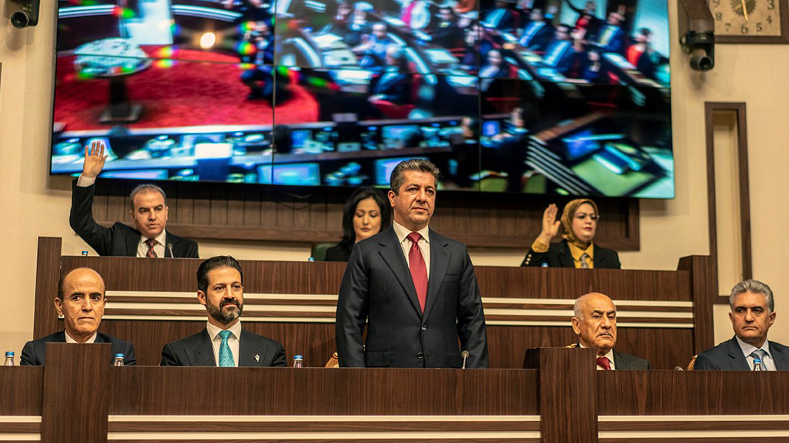 کاتی دەنگدان بە مەسرور بارزانی، وەکوو سەرۆکی کابینەی نۆیەم