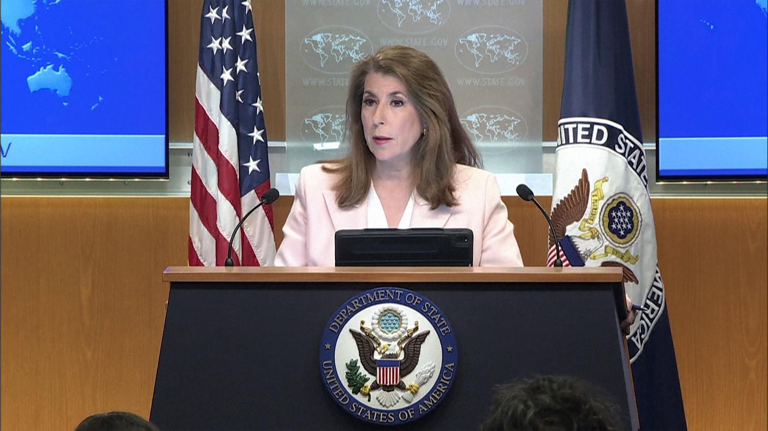US Department of State spokesperson Tammy Bruce. (Photo: AFP)