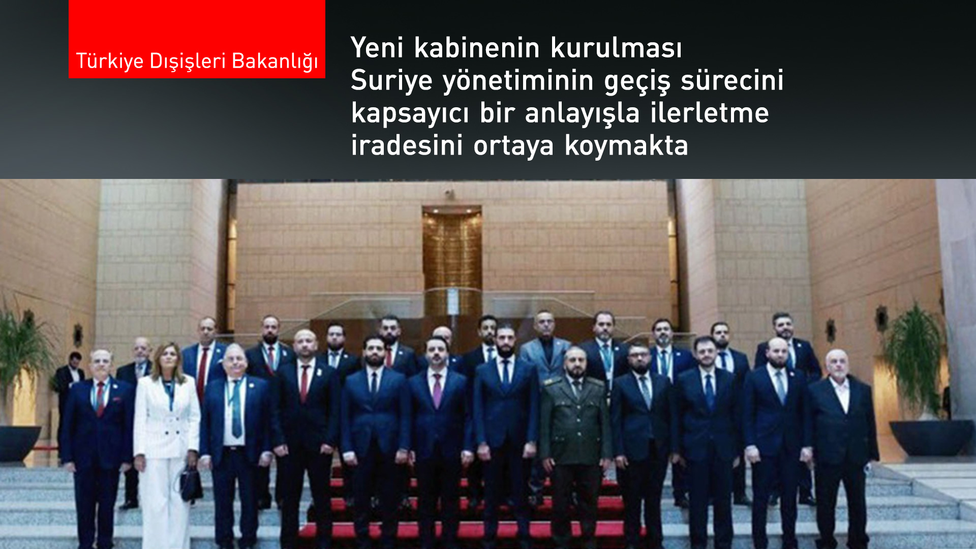 Türkiye'den Ahmed Şaraa kabinesine destek